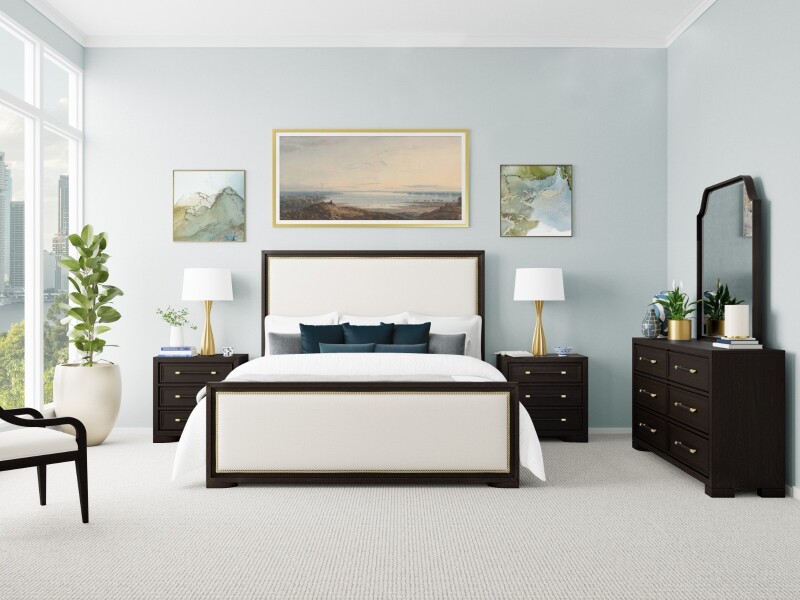 Lydia King Upholstered Bed S837