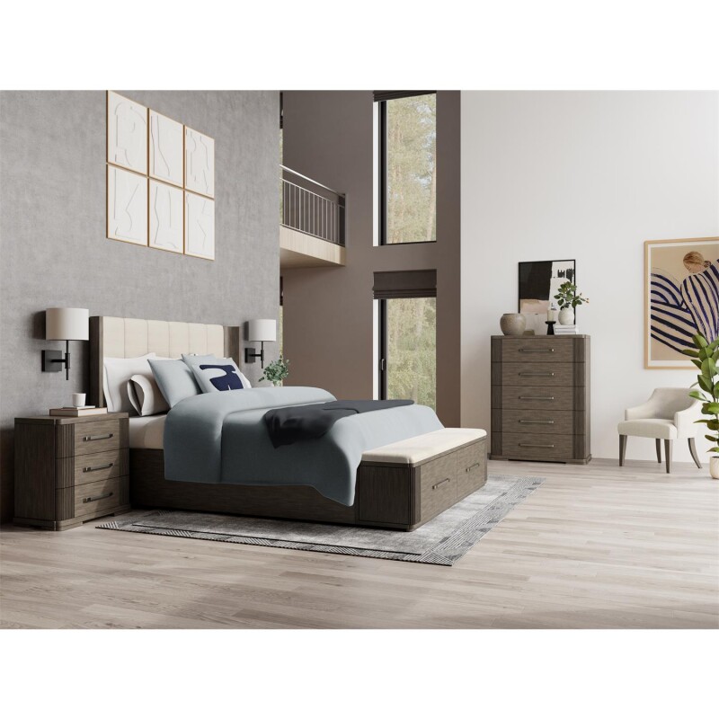 Sariel King Upholstered Storage Bed S911