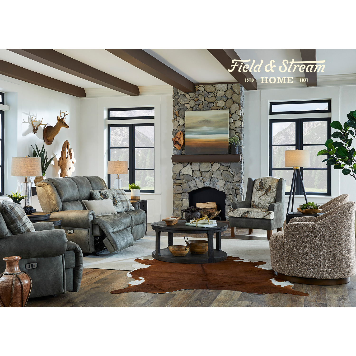 Genet - Dual Reclining Sofa With Drop Down Tray - S960RT4 S960RT4