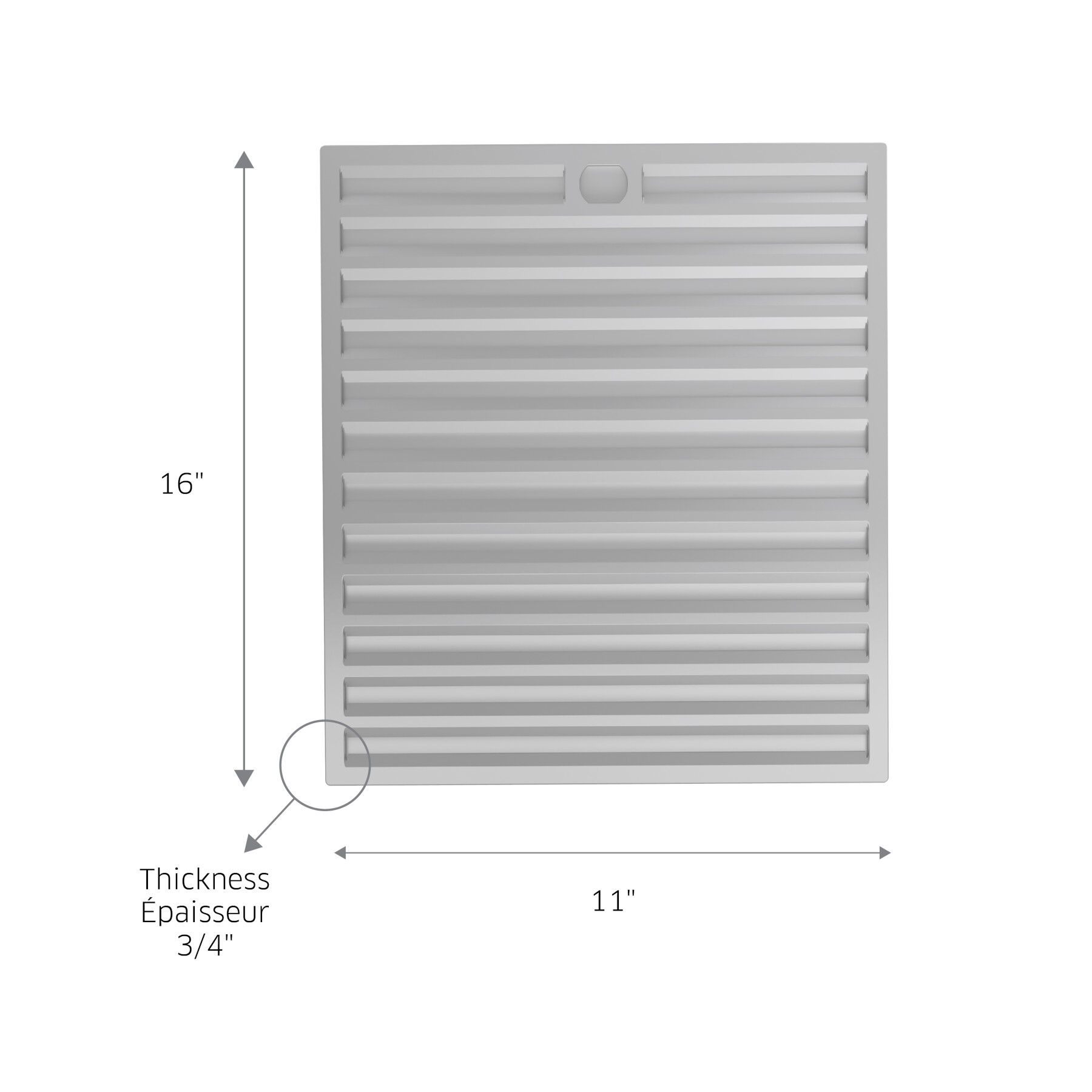 Genuine Replacement Aluminum Filter for 36" Range Hoods, 1523/32" x 167/8", Fits Select Models, (2Pack) S97020204003