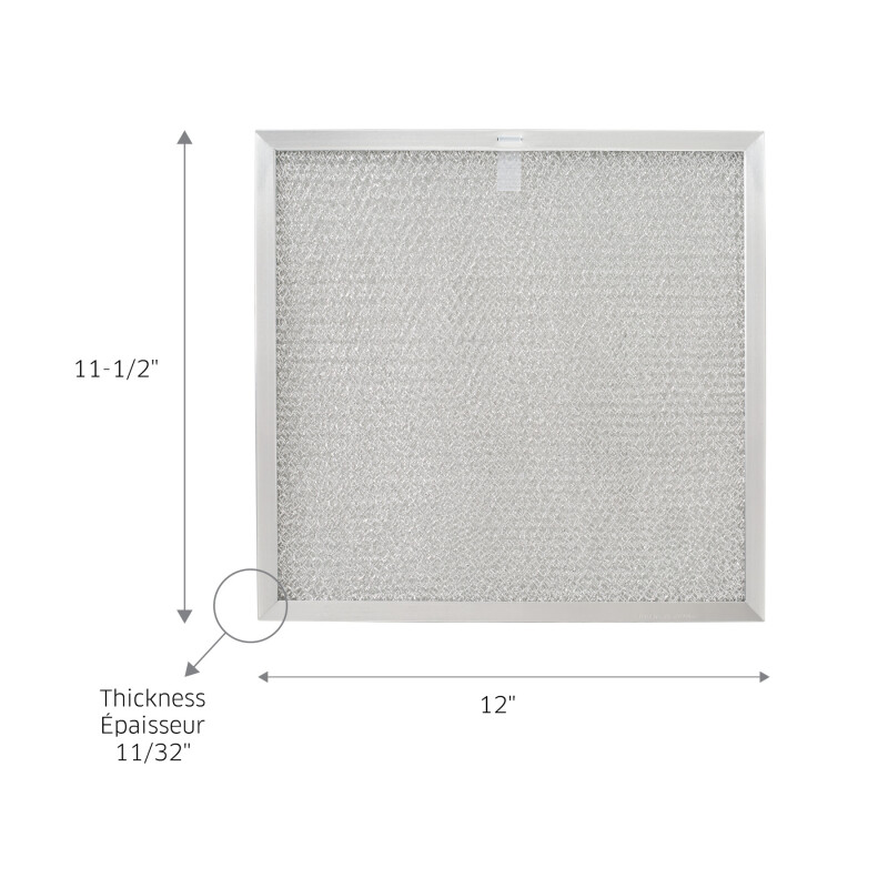 Broan-NuTone Genuine Replacement Aluminum Filter for Range Hoods, 11-7/16" x 11-13/16", Fits Select Models S99010467