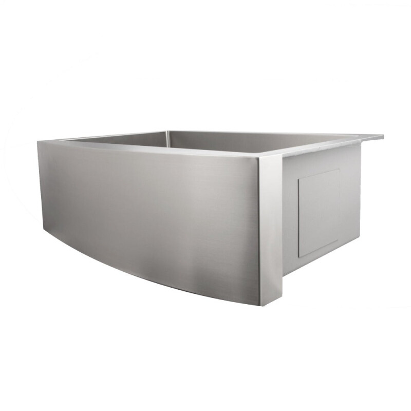 30 In. Zermatt Farmhouse Apron Mount Single Bowl Stainless Steel Kitchen Sink With Bottom Grid SAS30