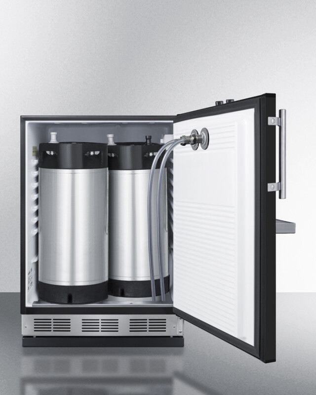 24" Wide Front Tap Built-In Cold Brew Coffee Kegerator SBC58BFRTPCF