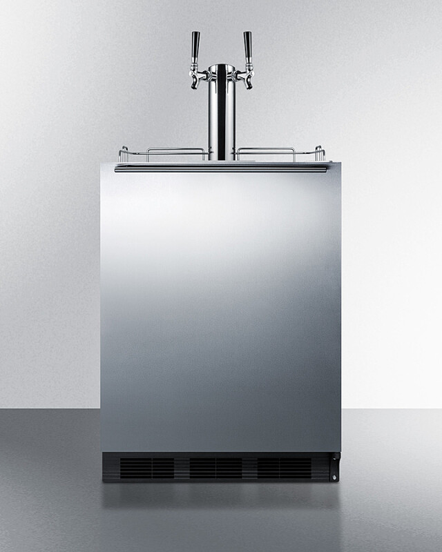24" Wide Built-In Cold Brew Coffee Kegerator, ADA Compliant SBC58BLBIADACFTWIN