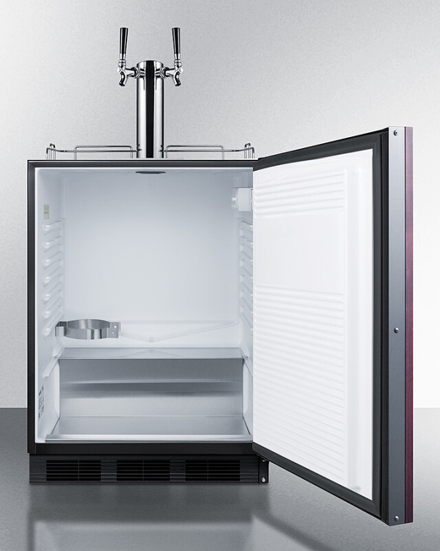 24" Wide Built-In Cold Brew Coffee Kegerator, ADA Compliant (Panel Not Included) SBC58BLBIADAIFCFTWIN