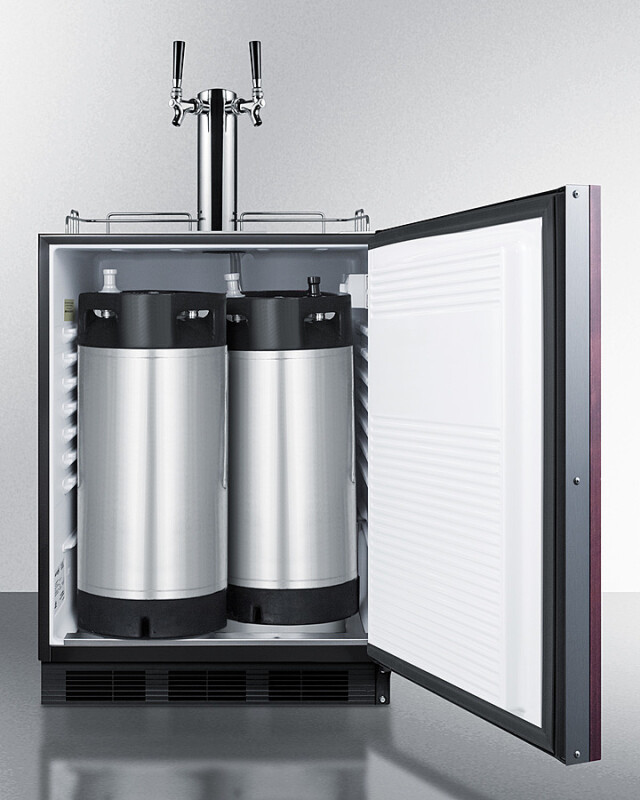 24" Wide Built-In Cold Brew Coffee Kegerator, ADA Compliant (Panel Not Included) SBC58BLBIADAIFCFTWIN