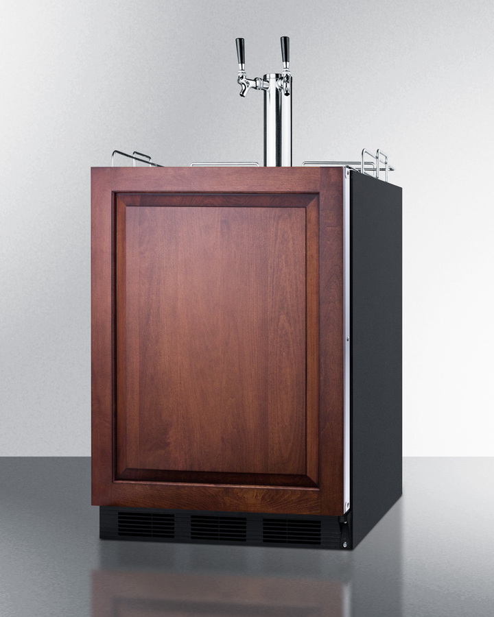 24" Wide Built-In Beer & Coffee Kegerator, ADA Compliant (Panel Not Included) SBC58BLBIADAIFTWINCFB