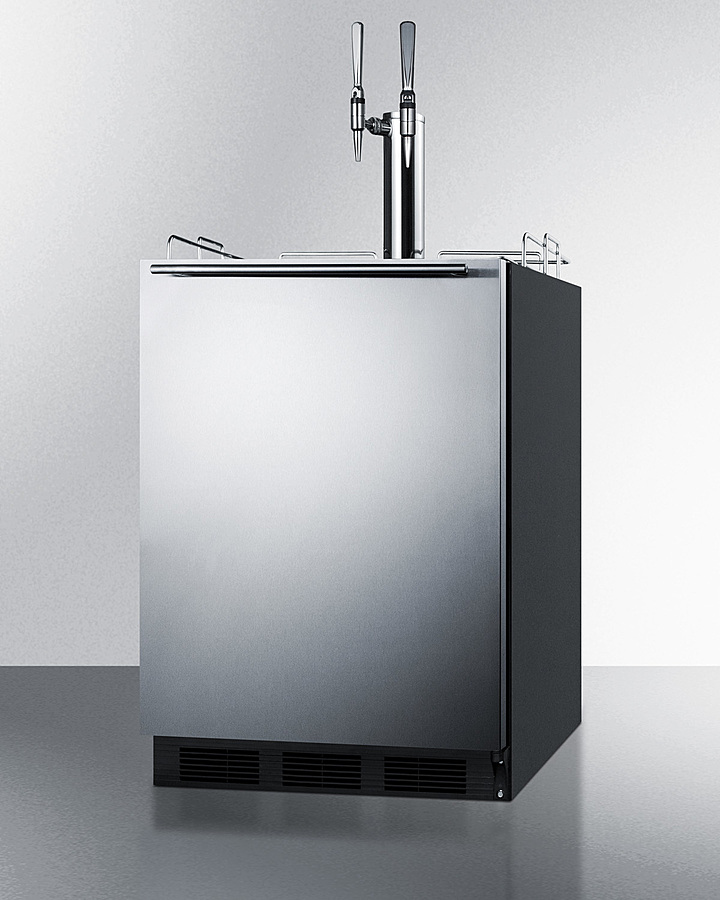 24" Wide Built-In Nitro Coffee Kegerator, ADA Compliant SBC58BLBIADANCFTWIN