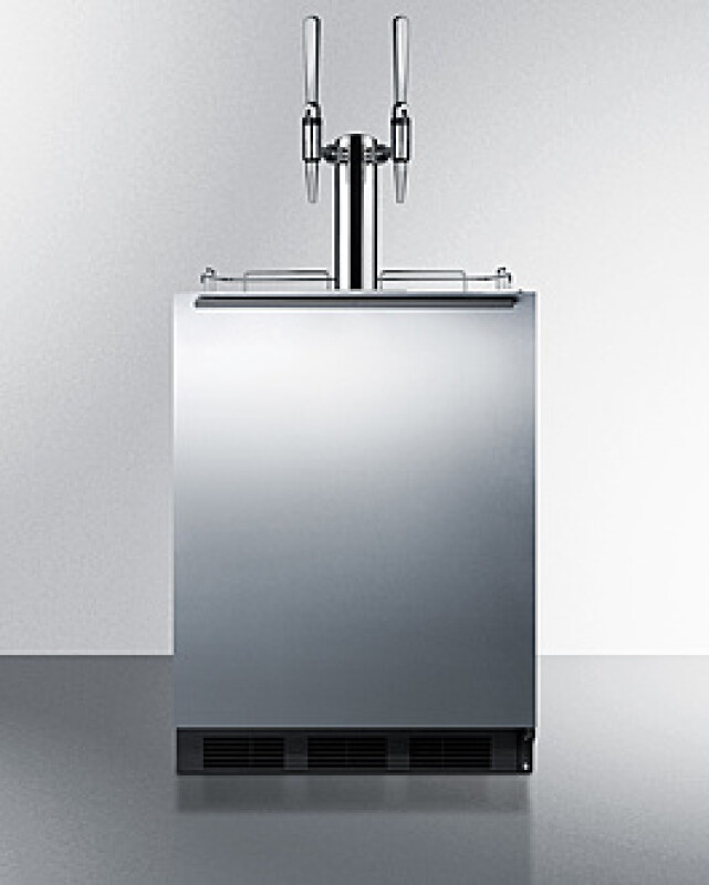 24" Wide Built-In Nitro Coffee Kegerator, ADA Compliant SBC58BLBIADANCFTWIN