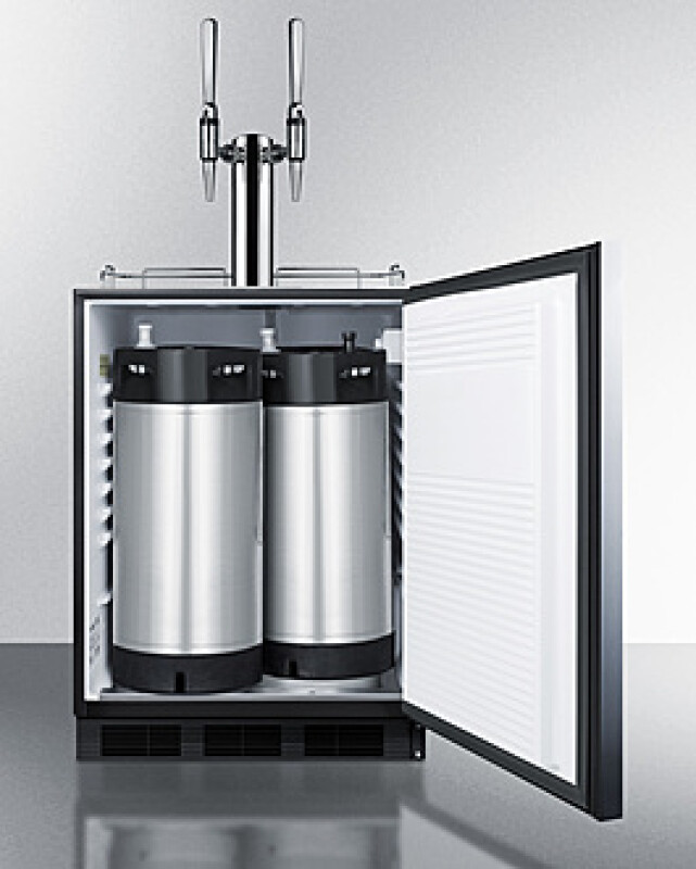 24" Wide Built-In Nitro Coffee Kegerator, ADA Compliant SBC58BLBIADANCFTWIN