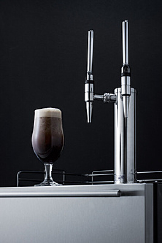 24" Wide Built-In Nitro Coffee Kegerator, ADA Compliant SBC58BLBIADANCFTWIN