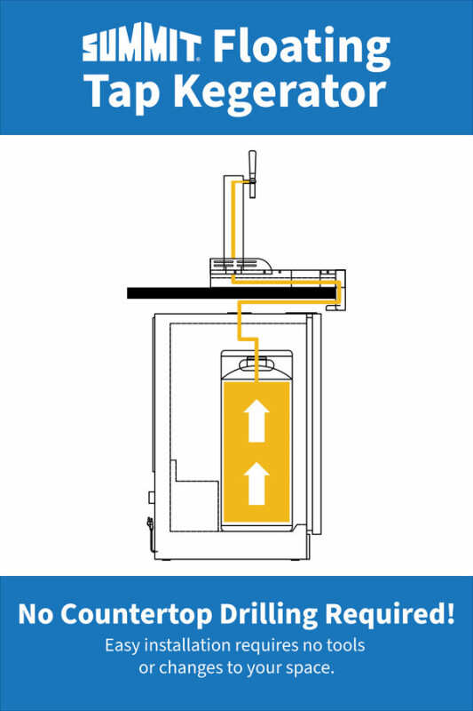 24" Wide Built-In Floating Tap Beer Kegerator, ADA-Compliant SBC58BLIFFLTWADA