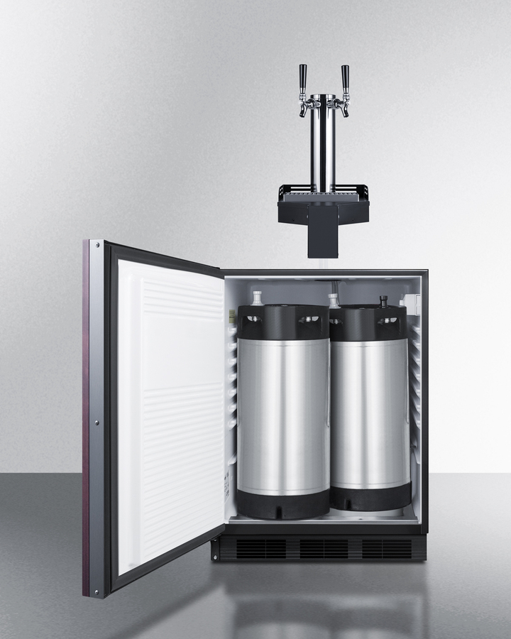24" Wide Built-In Floating Tap Cold Brew Kegerator, ADA-Compliant SBC58BLIFFLTWCFADALHD