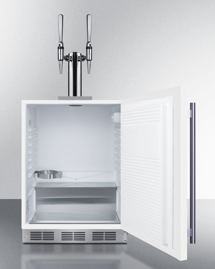 24" Wide Built-In Nitro Coffee Kegerator, ADA Compliant SBC58WHBIADANCFTWIN