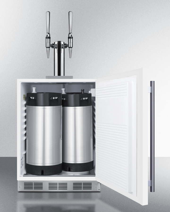 24" Wide Built-In Nitro Coffee Kegerator, ADA Compliant SBC58WHBIADANCFTWIN