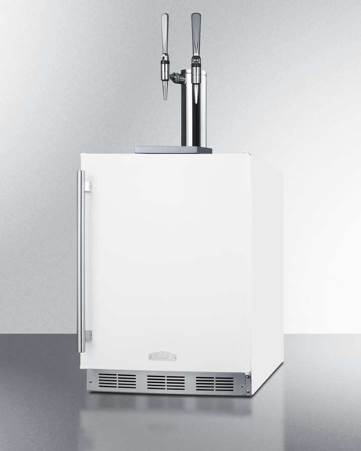 24" Wide Built-In Nitro Coffee Kegerator, ADA Compliant SBC58WHBIADANCFTWIN