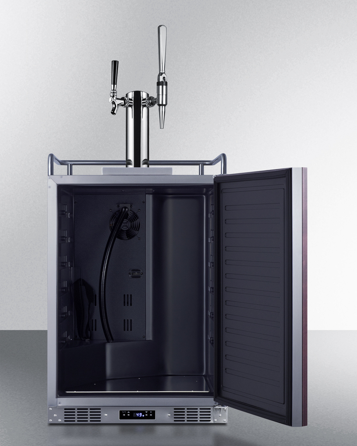 24" Wide Built-In Cold Brew/Nitro Coffee Kegerator (Panel Not Included) SBC682PNRCMTWIN