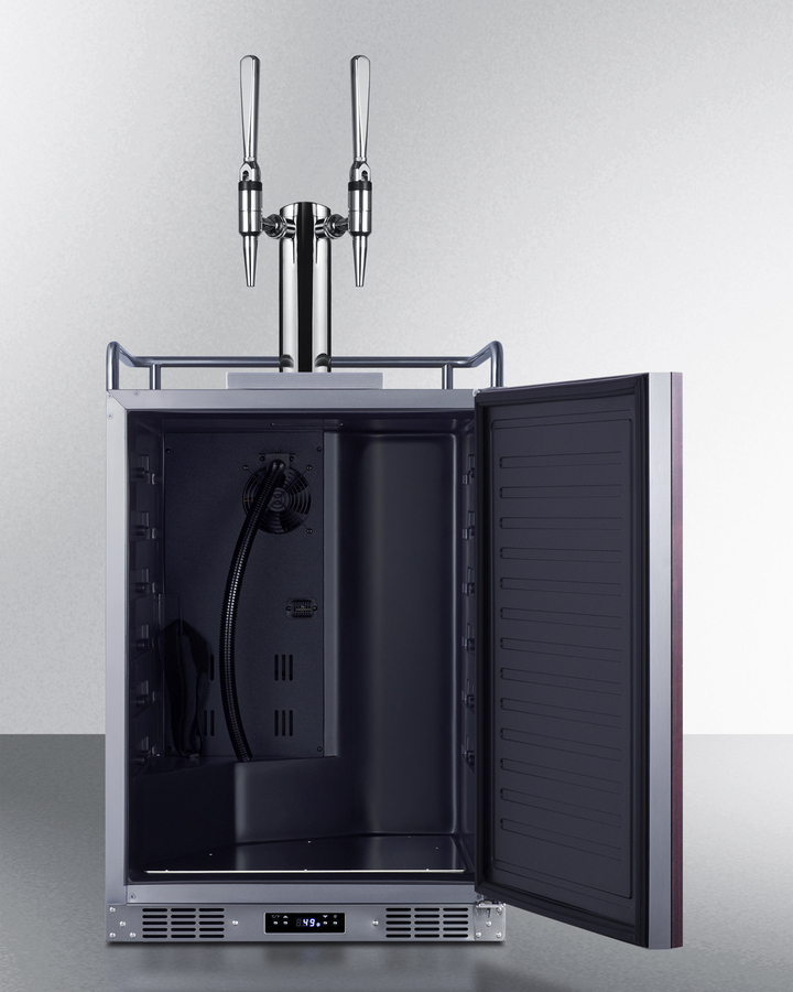24" Wide Built-In Nitro Coffee Kegerator (Panel Not Included) SBC682PNRNCFTWIN