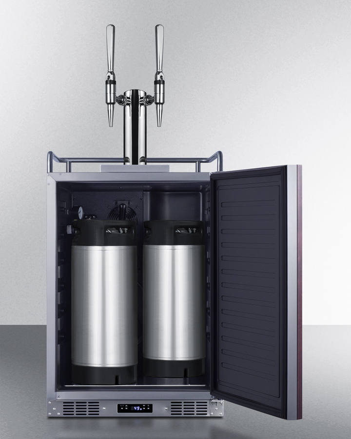 24" Wide Built-In Nitro Coffee Kegerator (Panel Not Included) SBC682PNRNCFTWIN