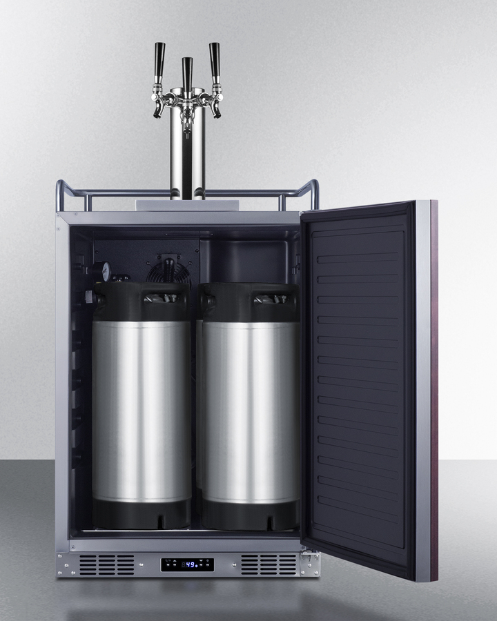 24" Wide Built-In Kegerator (Panel Not Included) SBC682PNRTRIPLE