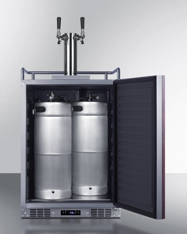 24" Wide Built-In Wine Kegerator (Panel Not Included) SBC682PNRWKDTWIN