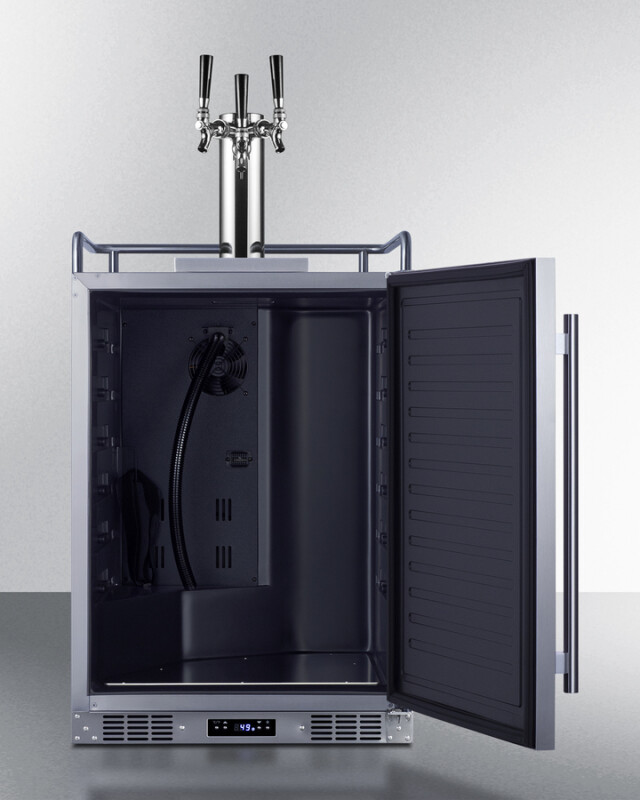 24" Wide Built-In Outdoor Beer Kegerator SBC683OSTRIPLE