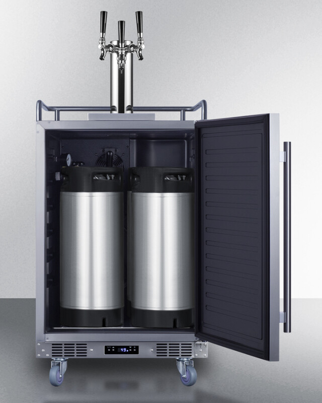 24" Wide Built-In Outdoor Beer Kegerator SBC683OSTRIPLE
