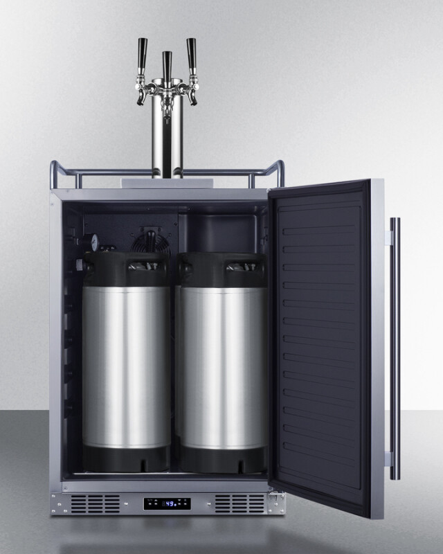 24" Wide Built-In Outdoor Beer Kegerator SBC683OSTRIPLE