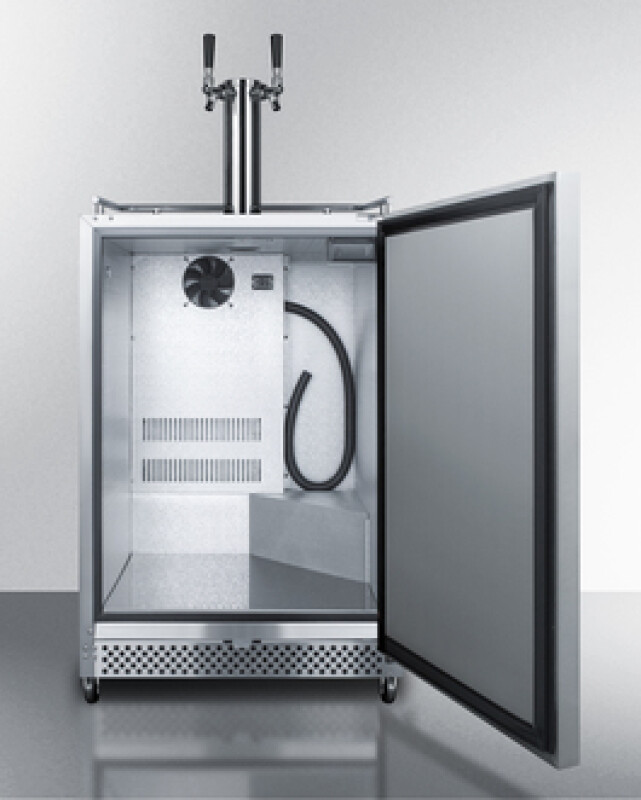 24" Wide Built-In Outdoor Cold Brew Coffee Kegerator SBC695OSCFTWIN