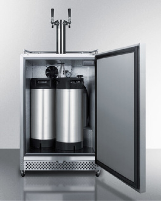 24" Wide Built-In Outdoor Cold Brew Coffee Kegerator SBC695OSCFTWIN