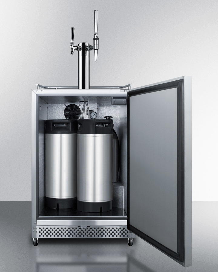 24" Wide Built-In Outdoor Cold Brew/Nitro-Infused Coffee Kegerator SBC695OSCMTWIN