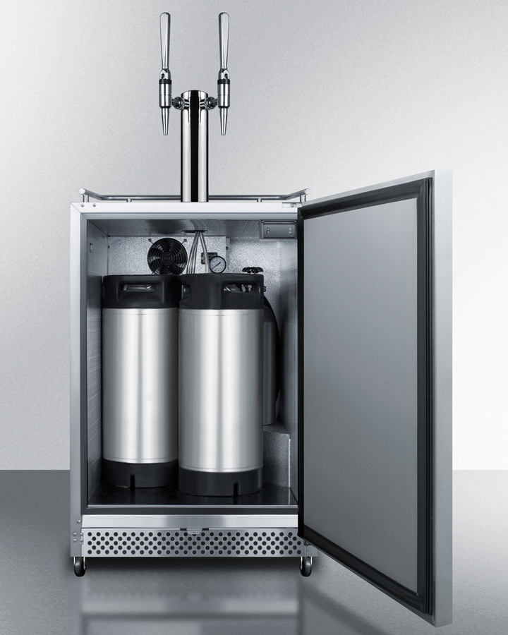 24" Wide Built-In Outdoor Nitro-Infused Coffee Kegerator SBC695OSNCFTWIN