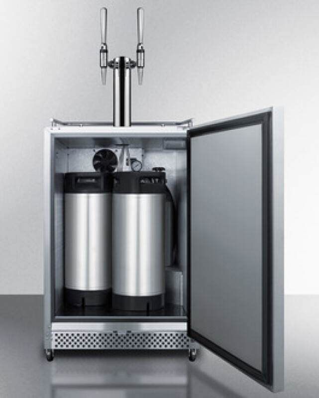 24" Wide Built-In Outdoor Nitro-Infused Coffee Kegerator SBC695OSNCFTWIN