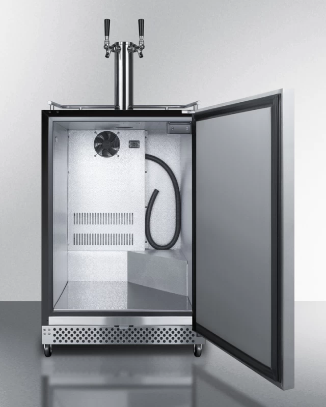 24" Wide Built-In Outdoor Cold Brew Coffee Kegerator SBC696OSCFTWIN