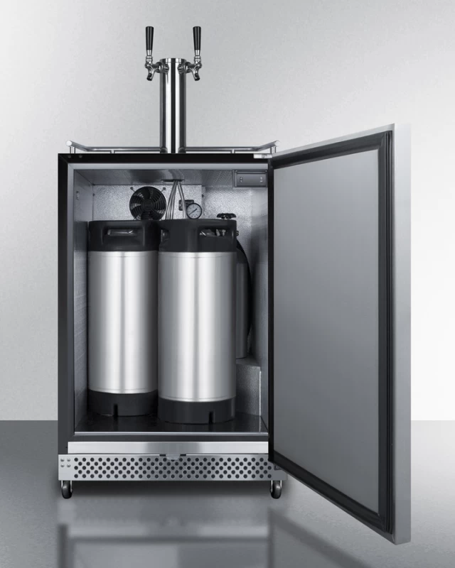 24" Wide Built-In Outdoor Cold Brew Coffee Kegerator SBC696OSCFTWIN
