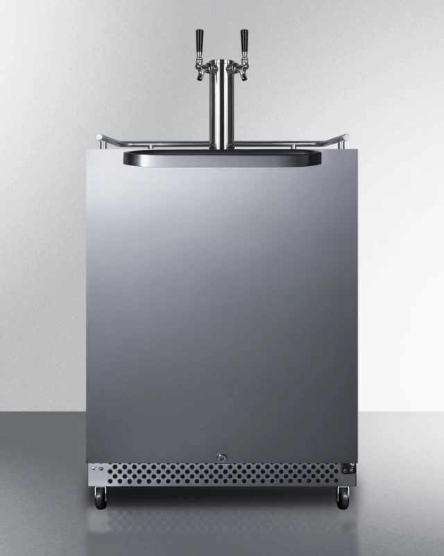 24" Wide Built-In Outdoor Cold Brew Coffee Kegerator SBC696OSCFTWIN