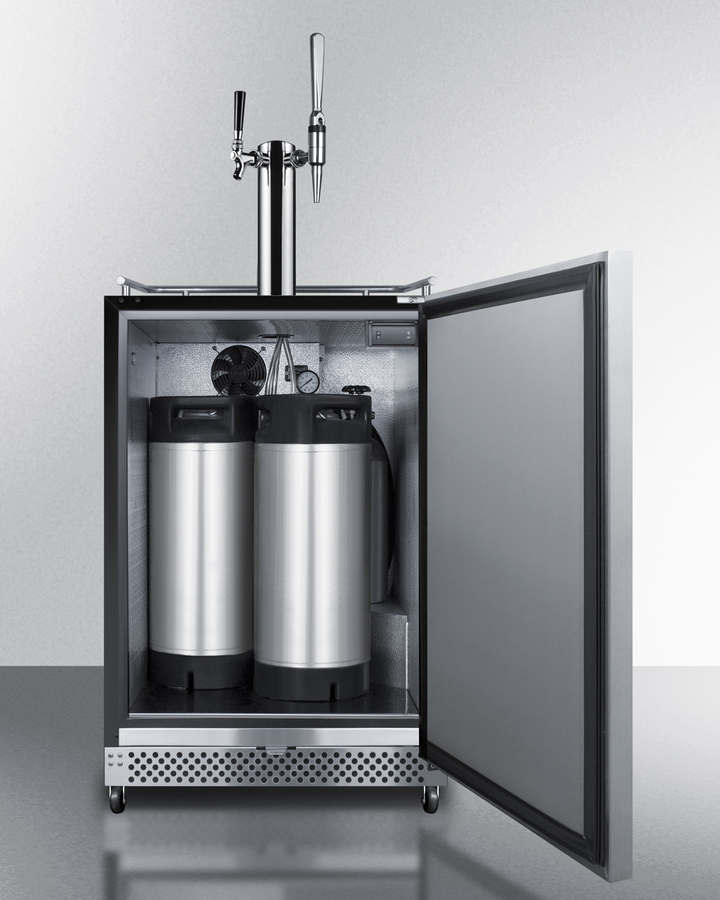 24" Wide Built-In Outdoor Cold Brew/Nitro Coffee Kegerator SBC696OSCMTWIN