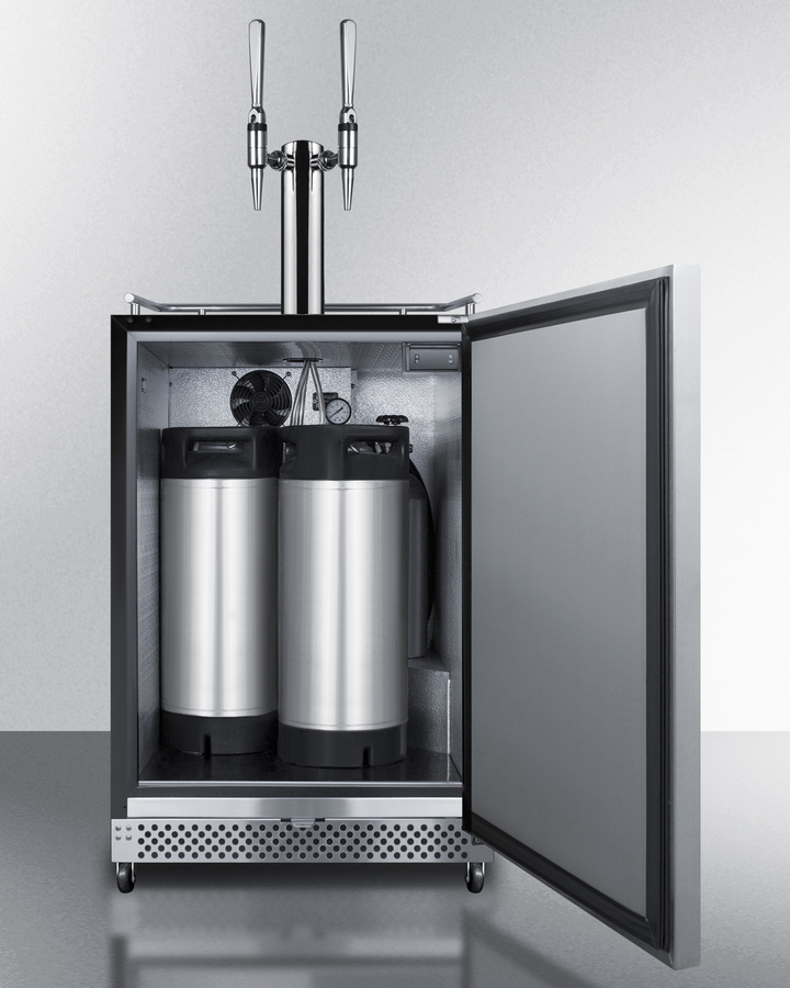 24" Wide Built-In Outdoor Nitro Coffee Kegerator SBC696OSNCFTWIN