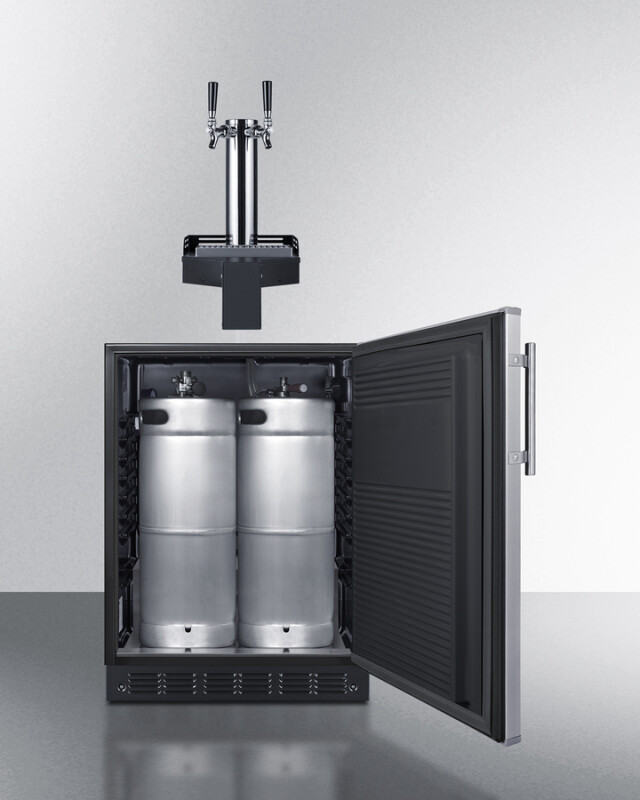 24" Wide Built-In Floating Tap Beer Kegerator SBC7BRSFLTWADA