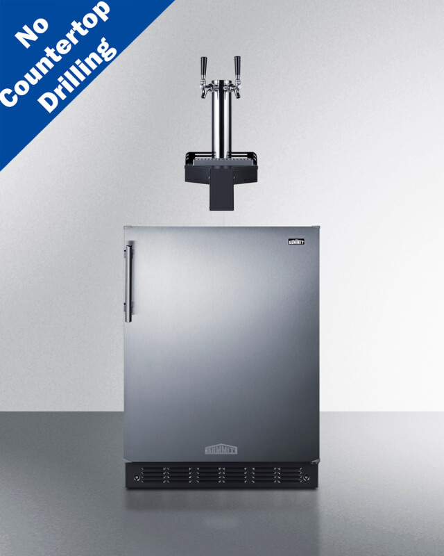 24" Wide Built-In Floating Tap Beer Kegerator SBC7BRSFLTWADA
