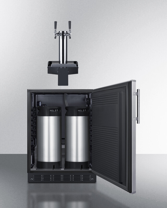 24" Wide Built-In Floating Tap Cold Brew Kegerator SBC7BRSFLTWCFADA