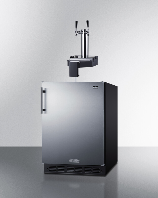 24" Wide Built-In Floating Tap Cold Brew Kegerator SBC7BRSFLTWCFADA