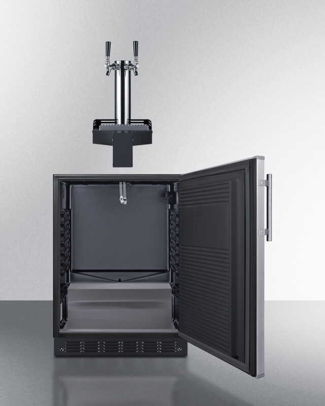 24" Wide Built-In Floating Tap Cold Brew Kegerator SBC7BRSFLTWCFADA