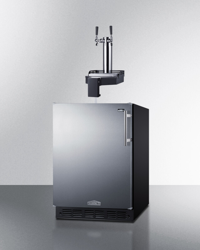 24" Wide Built-In Floating Tap Cold Brew Kegerator SBC7BRSFLTWCFADALHD