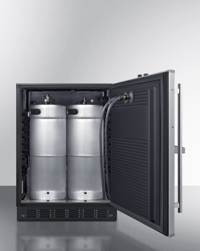 24" Wide Front Tap Built-In Beer Kegerator, ADA-Compliant SBC7BRSFRTPADA
