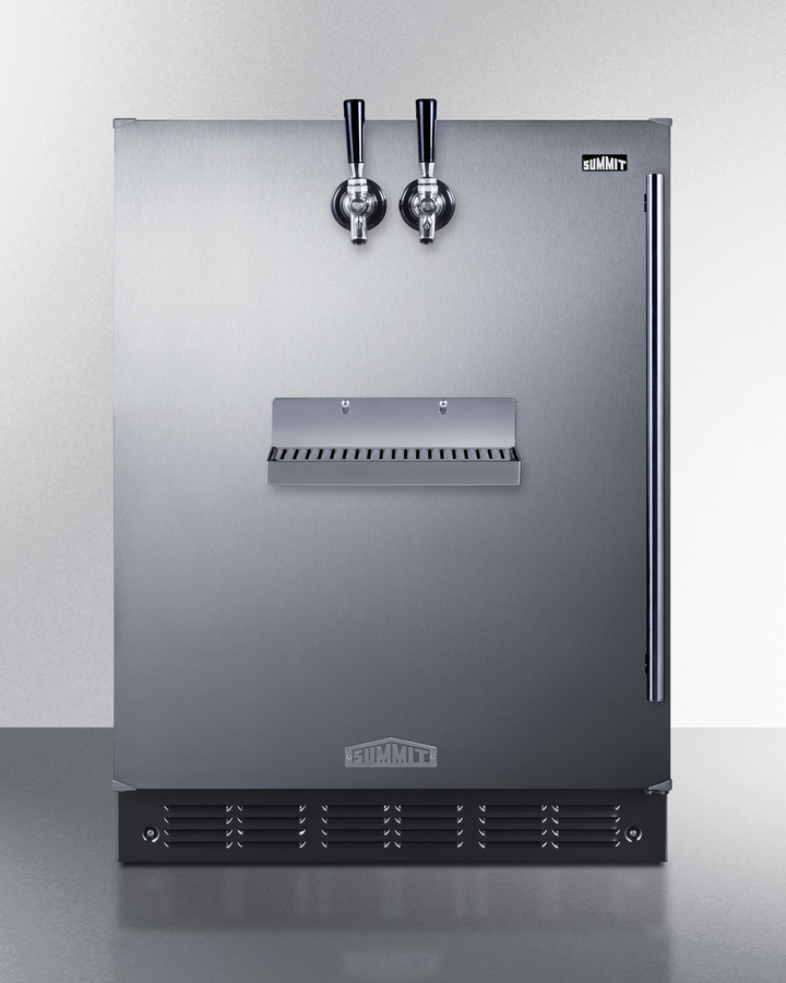 24" Wide Front Tap Built-In Beer Kegerator, ADA-Compliant SBC7BRSFRTPADALHD