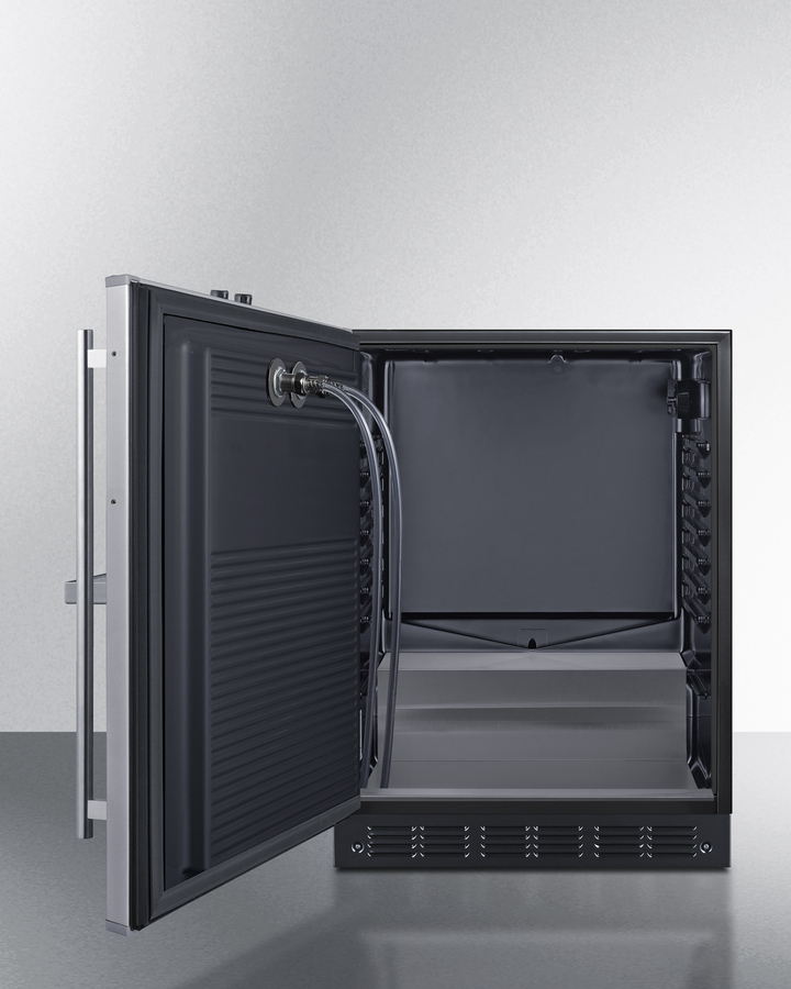 24" Wide Front Tap Built-In Beer Kegerator, ADA-Compliant SBC7BRSFRTPADALHD
