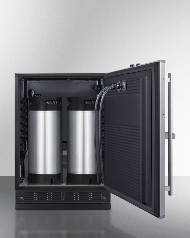 24" Wide Front Tap Built-In Cold Brew Coffee Kegerator SBC7BRSFRTPCF