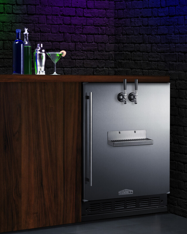 24" Wide Front Tap Built-In Cold Brew Coffee Kegerator SBC7BRSFRTPCF