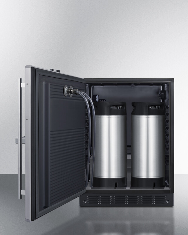 24" Wide Front Tap Built-In Cold Brew Coffee Kegerator, ADA-Compliant SBC7BRSFRTPCFADALHD
